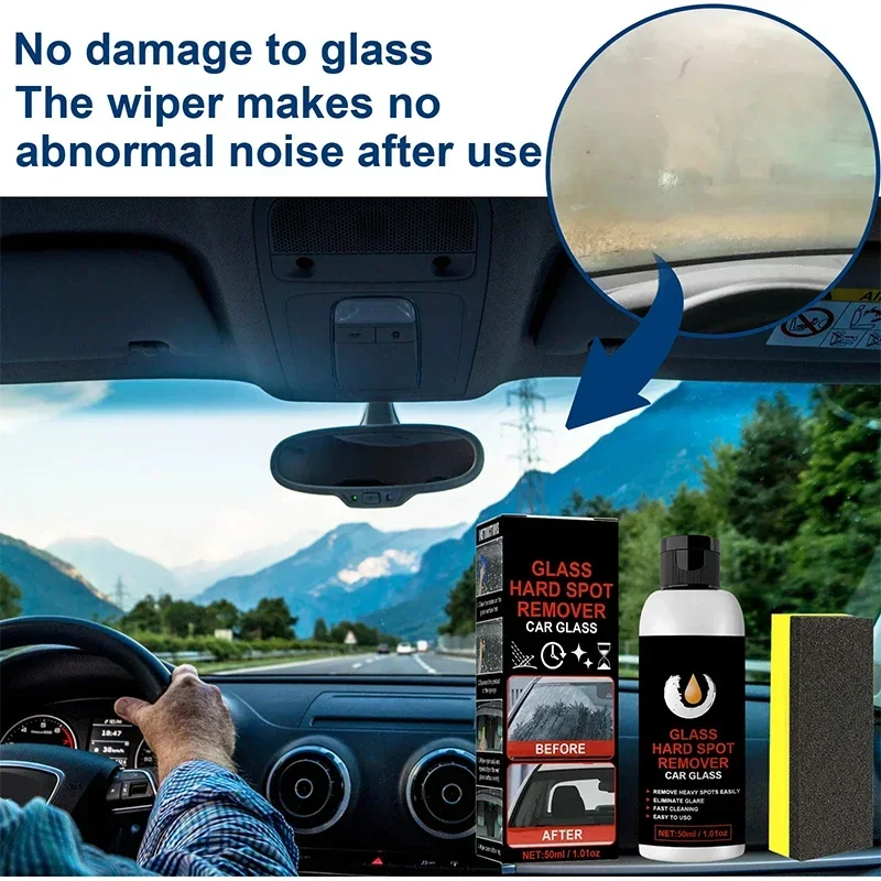 

car detailing Car Windshield Oil Film Removing Paste Set Glass Polishing Coating Rainproof Anti-fog Agent with Cleaning Sponge