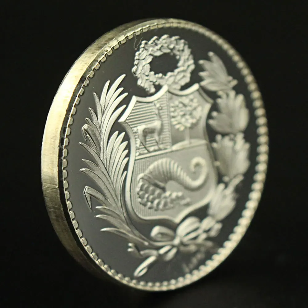 Statue of Liberty, Peru Collectible Silvery Plated Souvenir Coin Collection Gift Basso-relievo Non-currency Commemorative Coin view 5