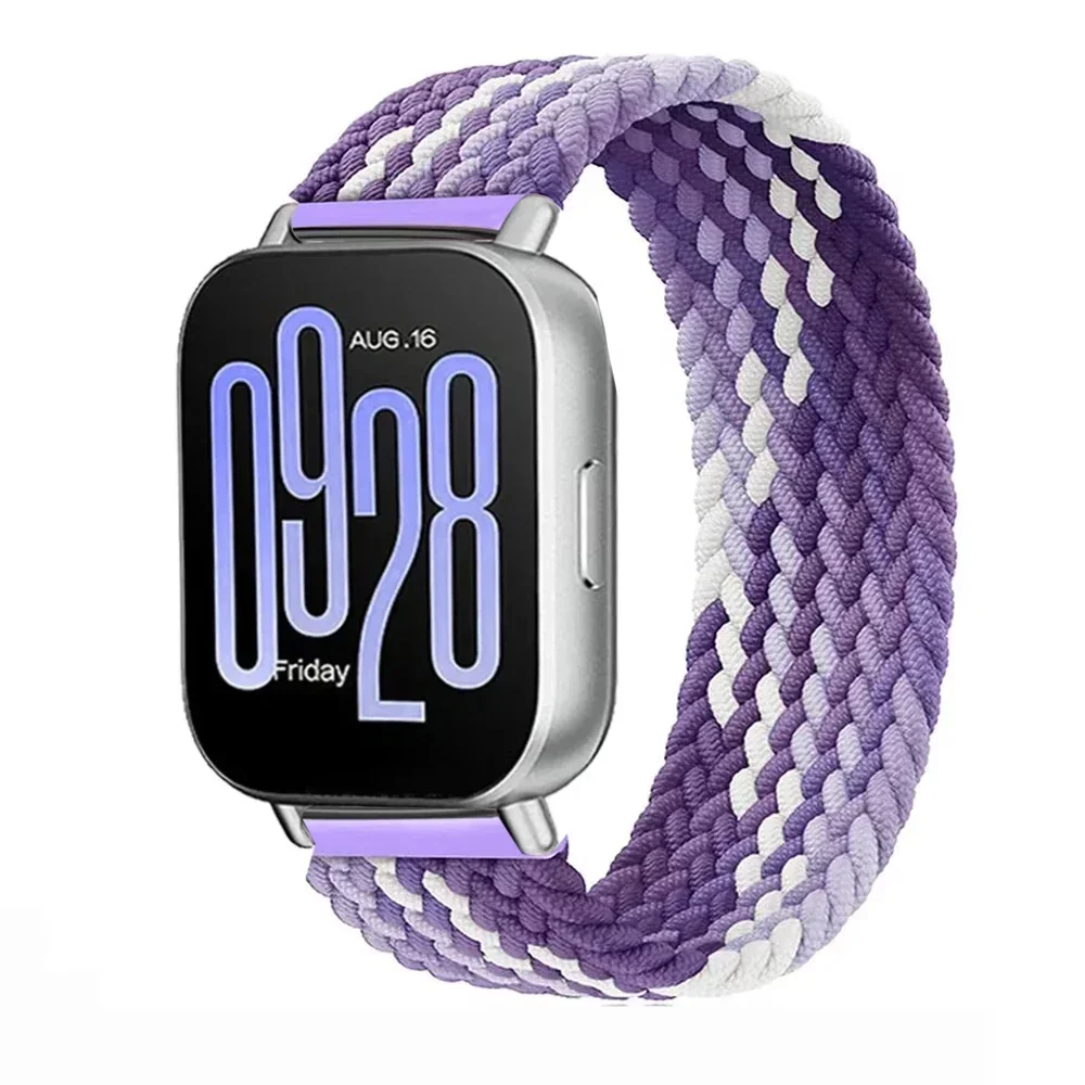 Braided Solo Loop Strap For Redmi Watch 5 lite Nylon Band For Xiaomi Mi Watch5 Active Wristband Braided Elastic Weave Bracelet
