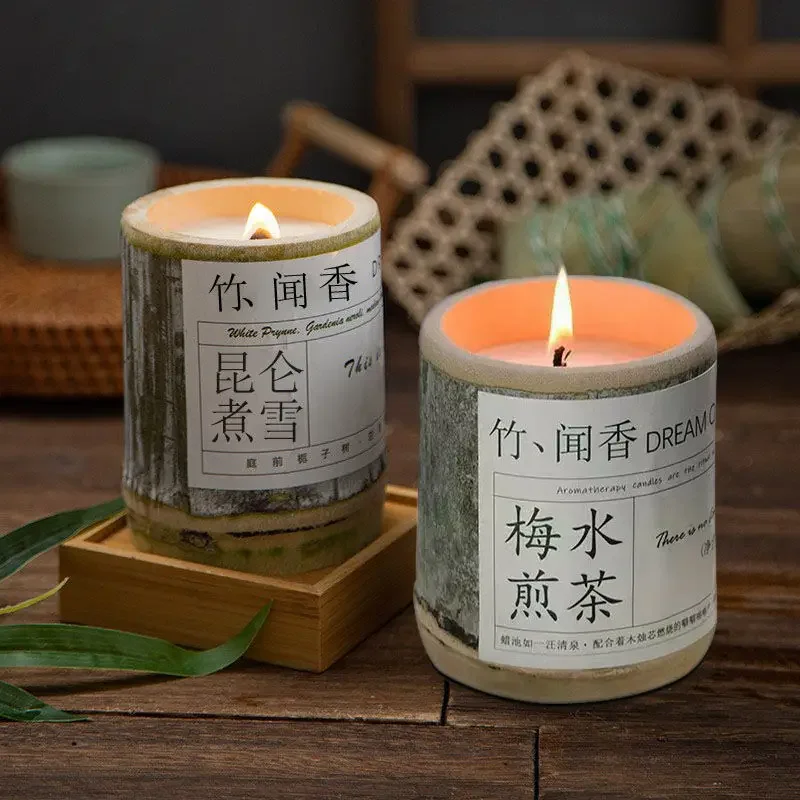 2025 Aromatherapy Candles Help Sleep Premium Fragrance ins Girlfriend Birthday Gift Bamboo Aromatherapy Festival Niche Companion