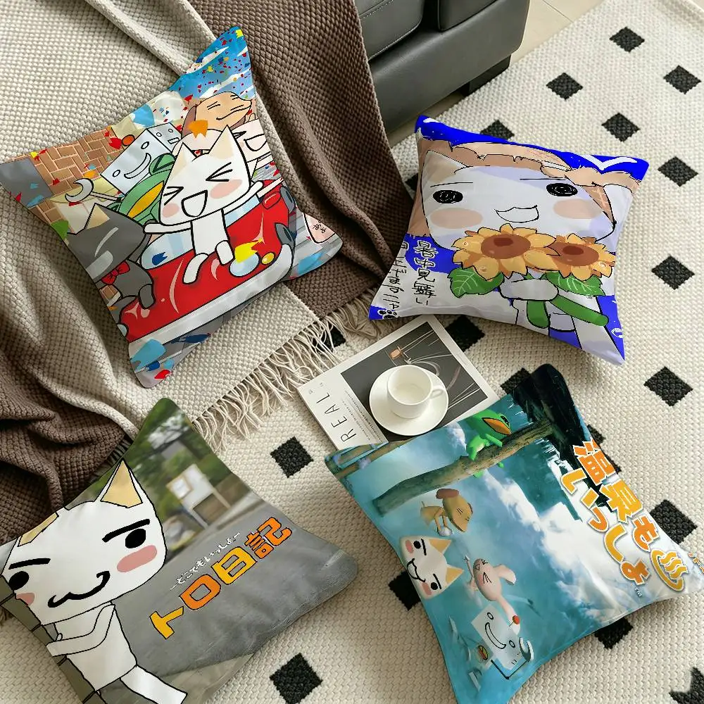 Inoue toro CUTE Cat  pillow cover sofa cushion cover home room decoration children gift