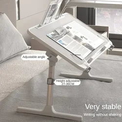 Dobrável Lift Laptop Desk para Cama com Radiador, Suporte Ajustável, Mesa de Colo, Bandeja de Café, Gaveta para Trabalho e Jogos