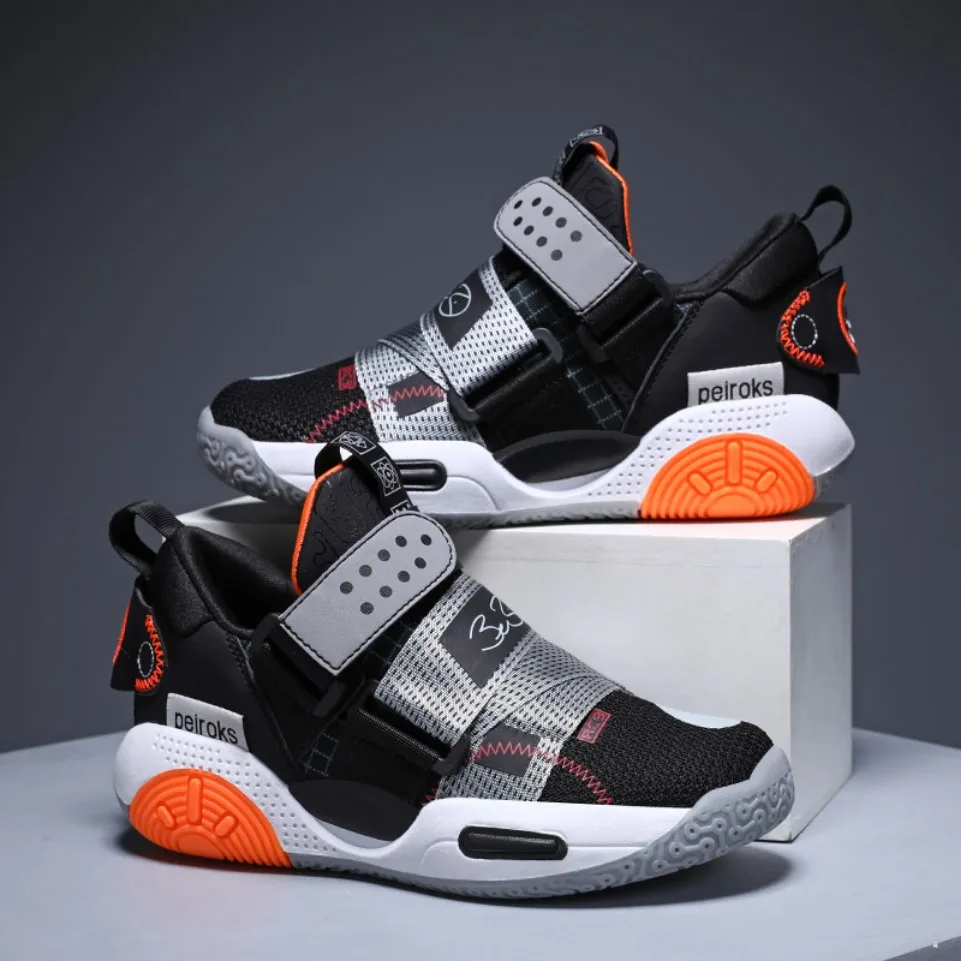 

Новая мужская детская спортивная обувь, дышащая профессиональная баскетбольная обувь для детей среднего и большого размера, летняя подошва из ЭВА