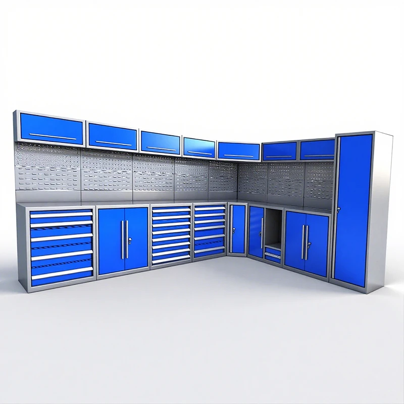 Garage Tool Cabinet Workshop Storage Heavy Steel Workbench Rolling Toolbox Combined Workstation Organizer Unit