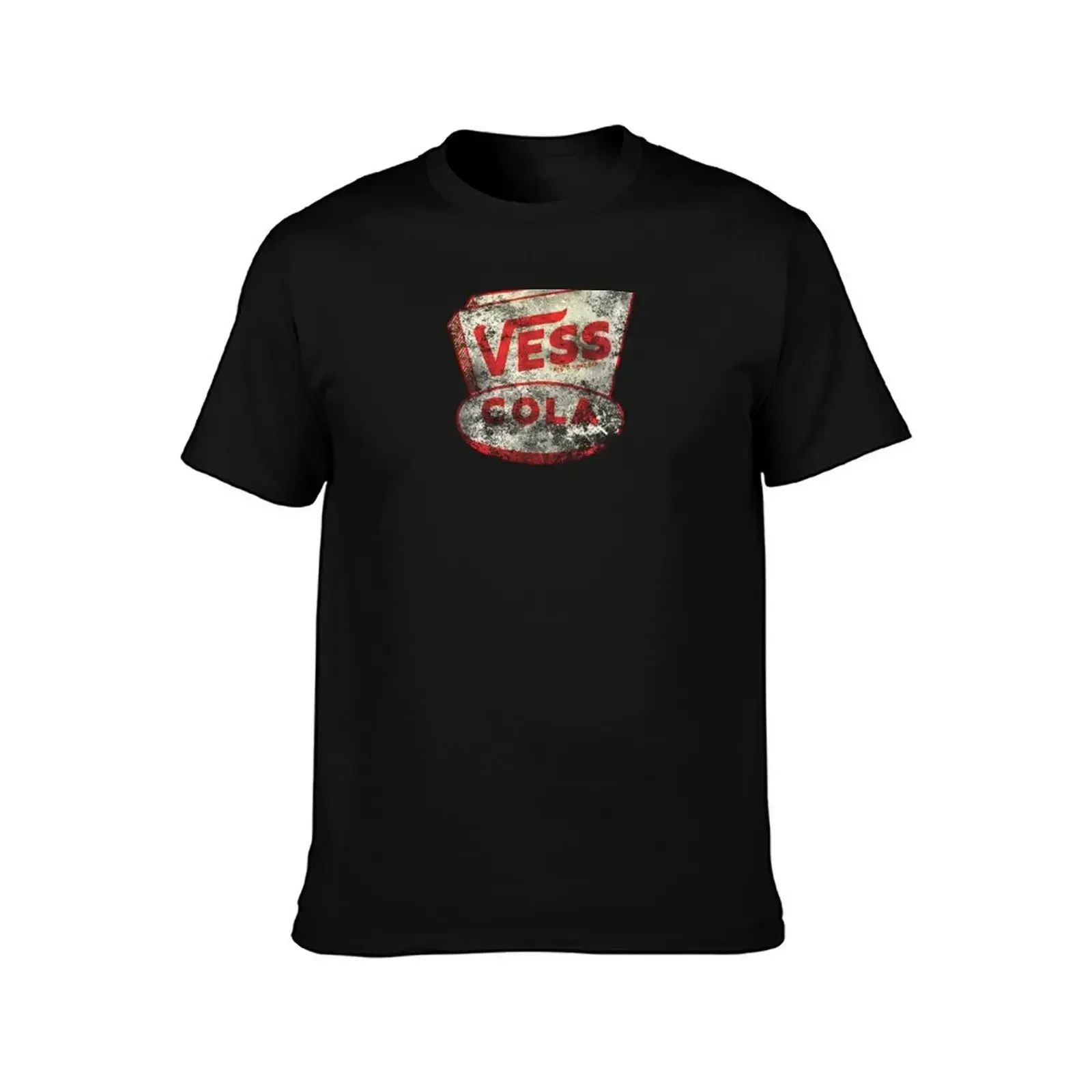VESS COLA — 1940S LOGO (DISTRESSED) T-Shirt Casual All Match Tee Shirt for Men