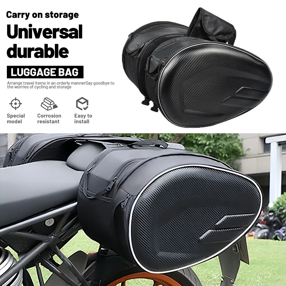 Motorcycle Saddle Bag Multi‑Webbing Buckle Lock Corrosion‑Proof Precise Fit Outdoor Riding Storage Pack Spare Parts