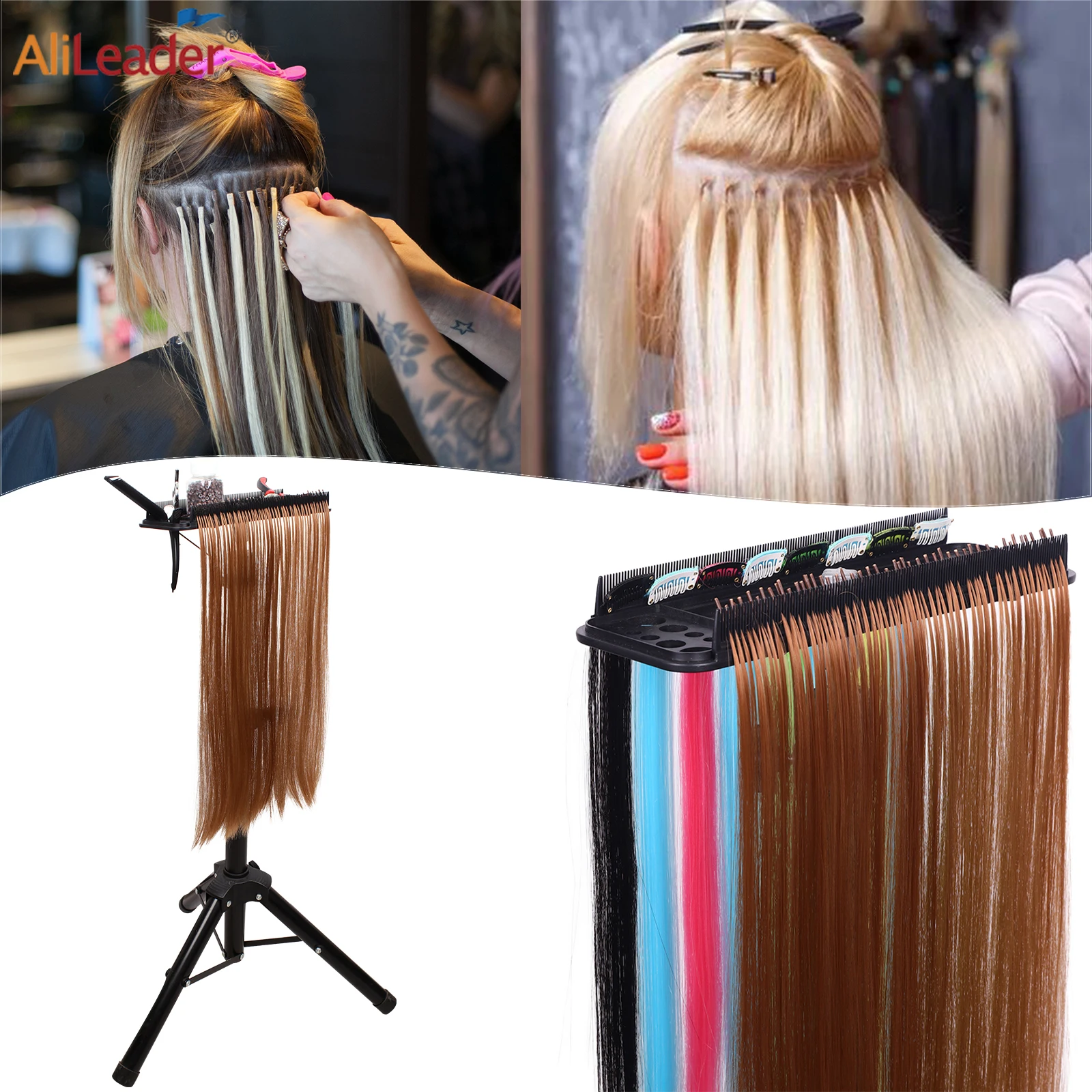 Salon Tool Display Rack Holder Separator Display Hair Tray For Tripod Wig Stand Easy To Display Hairdresser Practice tools