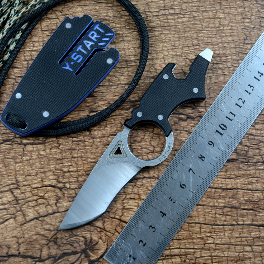 Y-START MK5002 Multifunctional Utility Knife D2 Blade with G10 Case Multi-tools for Outdoor Camping EDC