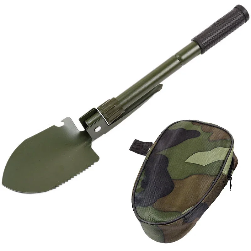 Imagem -02 - Dobrável Militar Multifuncional Mini Jardim Camping Pás Survival Outdoor Pocket Tools Alça de Liga de Alumínio pá