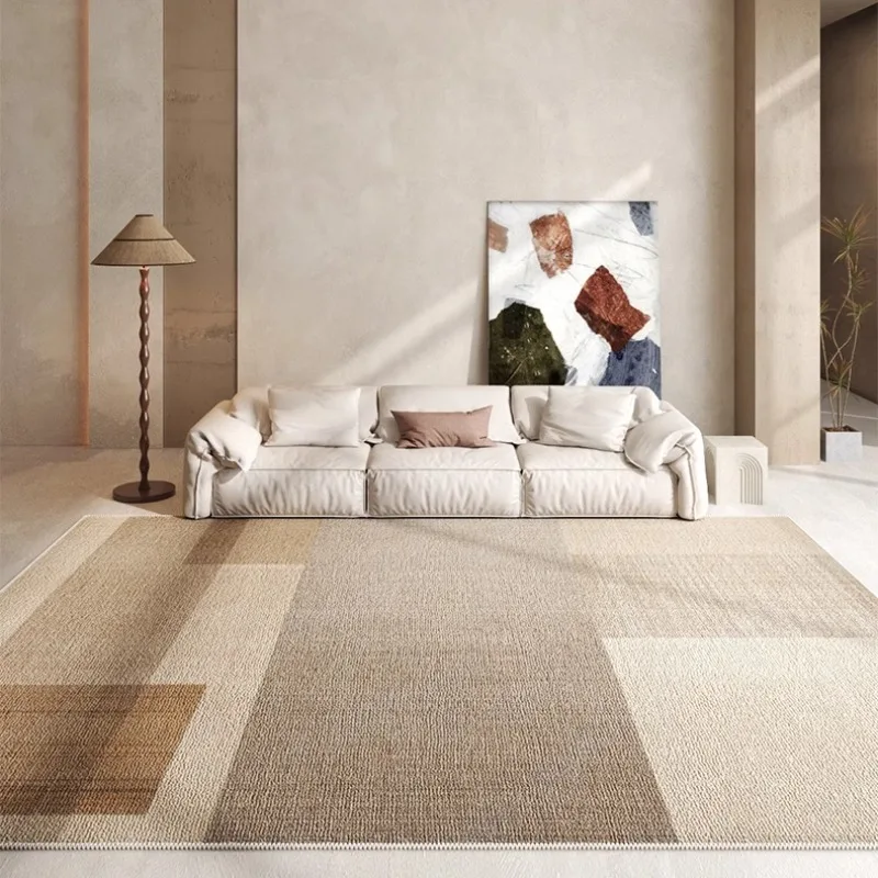 Cream Style Living Room Decorative Carpet Creative Art Beige Bedroom Carpet Geometric Minimalist Luxury Rug Easy To Care Rugs IG