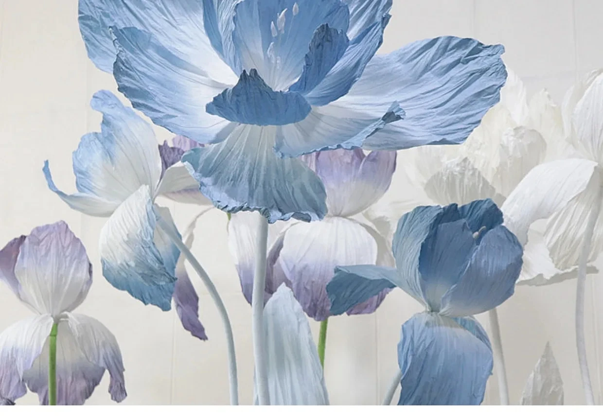 3-teiliges Set Hochzeitsdekoration Irische Iris Papierblume Künstliche Hochzeits-Wegweiser-Blume Ständer Event-Party-Hintergrund Fensterdekoration – Detail 7