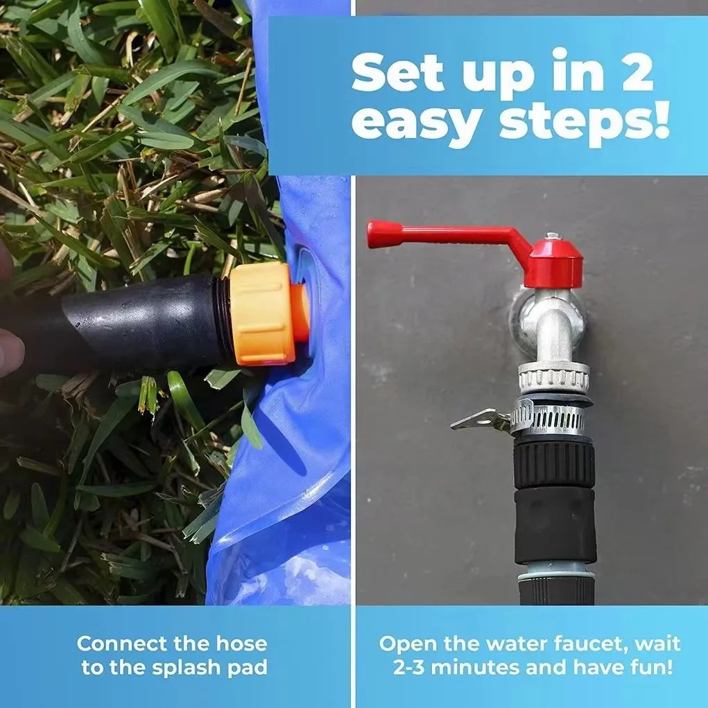 Juguetes inflables de juego con pulverizador de agua para niños, juguetes de piscina al aire libre con estampado de animales