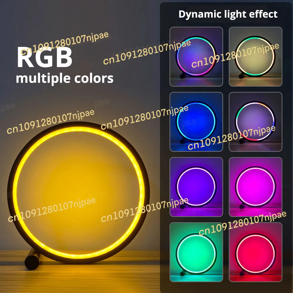 ذكي تويا واي فاي الإبداعية لمبة مكتب RGBIC الملونة سطح المكتب مصباح لتهيئة الجو Esports سطح المكتب شبكة الضوء الأحمر عبر الحدود #4
