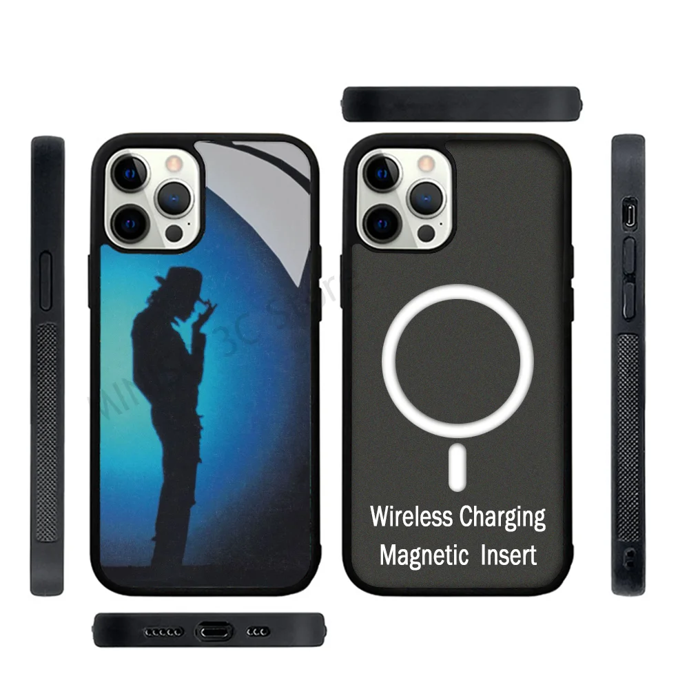 American Singer Phone Case Strong Magnetic For IPhone 15 14 13 Pro Max 11 12 Mini M-Michael Jackson For Magsafe