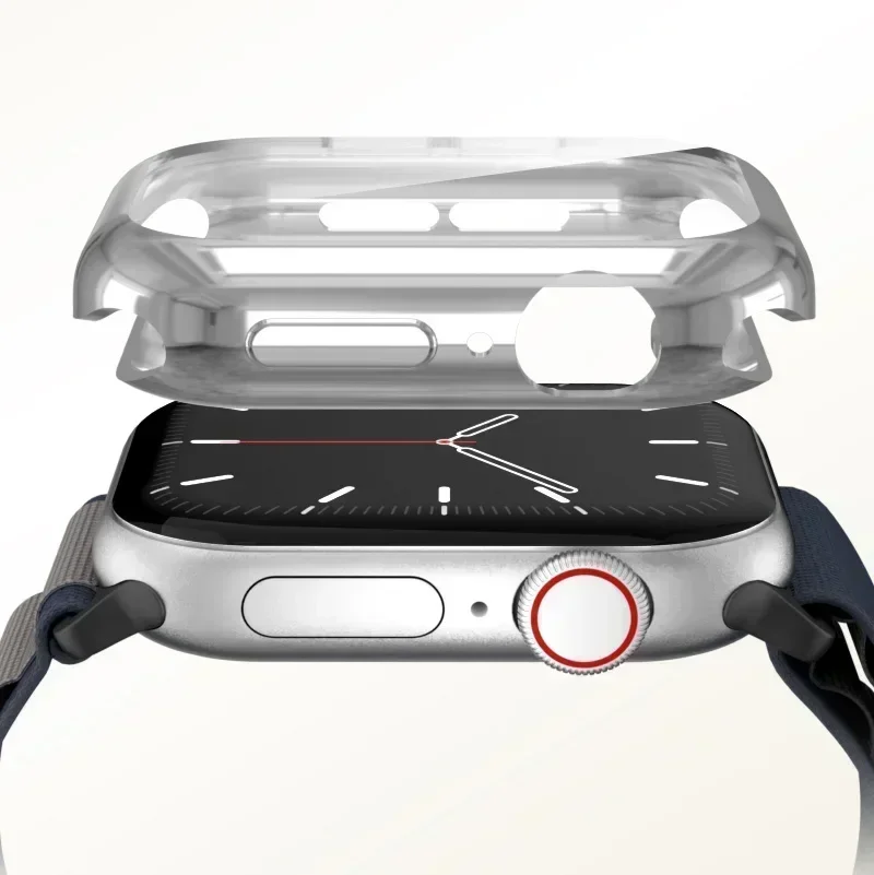 TPU Case for Apple Watch Series 10 42mm 46mm Cover Screen Protector Film Bumper for Iwatch Ultra 9 8 7 6 45mm 44mm 40mm Shell