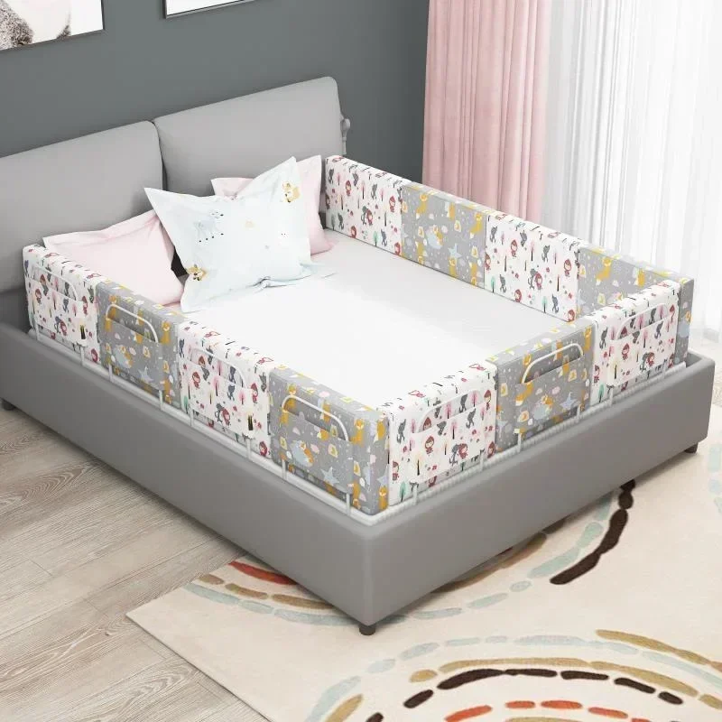 

Рейка для детской кроватки, барьер для кровати для новорожденных, забор, бампер, ограждение для предотвращения столкновений, регулируемая безопасность, детский забор, мягкая ограждение для кровати