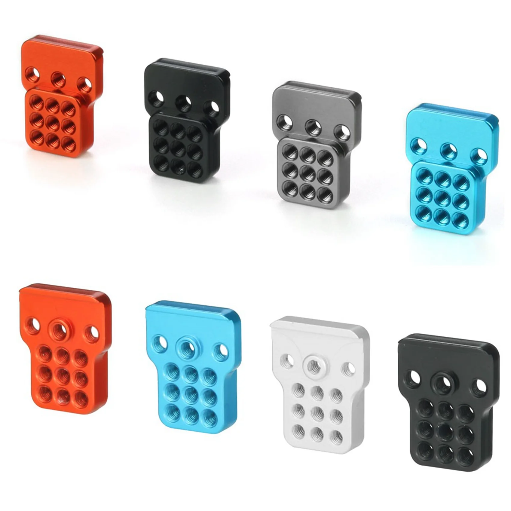 ABUM-12X Metal Adjustable Shock Absorber Bracket Extender Seat For WPL C14 C24 C34 C44 B14 B16 B24 B36 Titanium