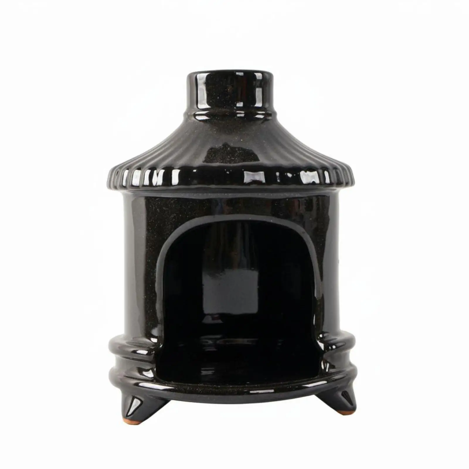 Ceramic Cleansing Bundle Holder Heat Resistant House Shaped Sage Burner Stable Tripod Base Smudge Burner for Fitness