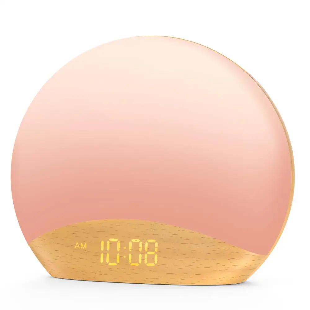 White Noise Machine Sunrise Wake Up Light Alarm Clock Dimmable Night Lamp 26 Soothing Sounds Sleep Sound Machine for Kids Adults