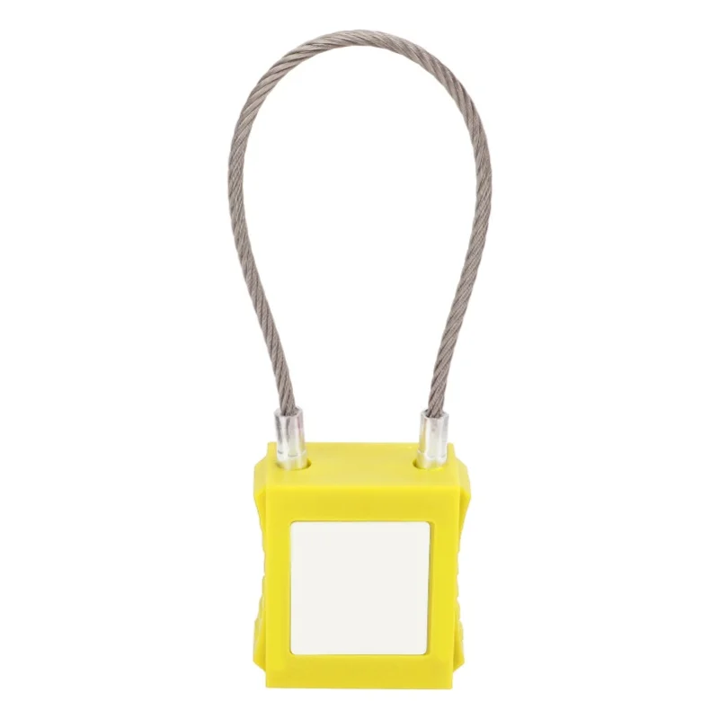 

Кабельные замки Lockout Tagout Стальной предохранительный замок с скобой 85 мм с 2 ключами для обслуживания оборудования Желтый