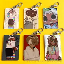 D-Dandys World C-Cosmo  Card Holder Men And Womenn Universal Antirust Keychain Learther Access Drop Key Tag Ring