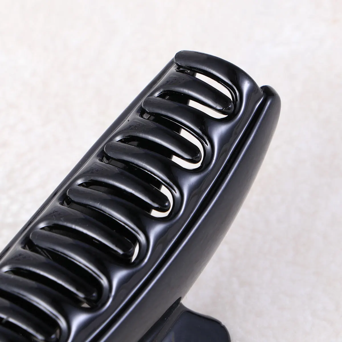 

12Pcs Black Hair Clips 9x28x33cm Acrylic Hair Clamps Stylish Design Secure Hold Hairpins for Daily Use Tools