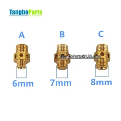 Ugello fornello integrato gpl NG 3 cavità M6 M7 M8 con dado ugello in rame per fornello integrato fornello a Gas fornello