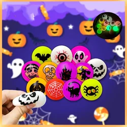 10-40Pcs Halloween luminoso palla rimbalzante zucca strega palla di gomma giocattoli per bambini festa di compleanno Favos decorazione festa di Halloween