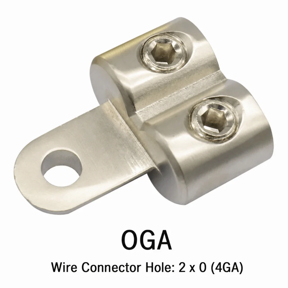 High Quality O-Type Car Audio Connector 0GA 4GA Brass Amp Input Reducer Power Connector