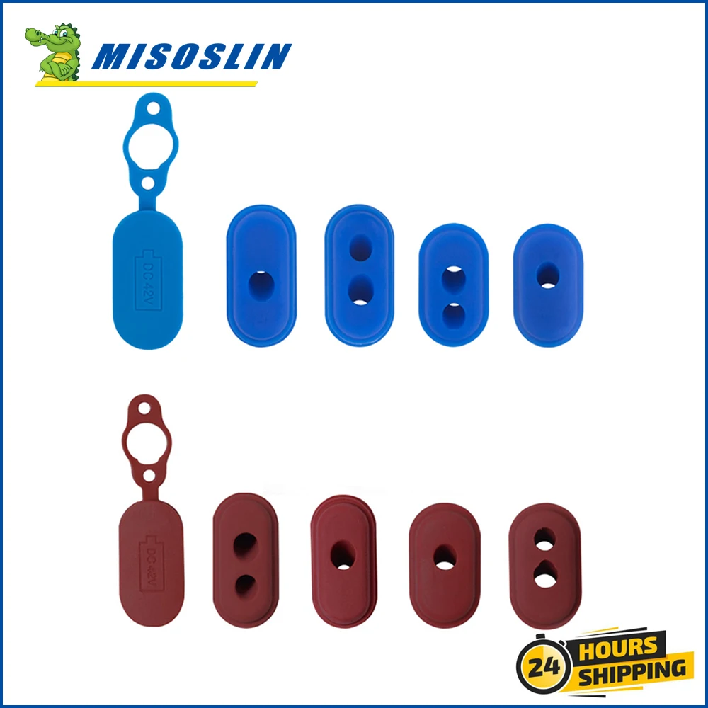 Rubber Charge Port Cover Dust Plug Case For Xiaomi M365 Pro Pro2 1S Electric Scooter Battery Red Blue Charing Line Accessories