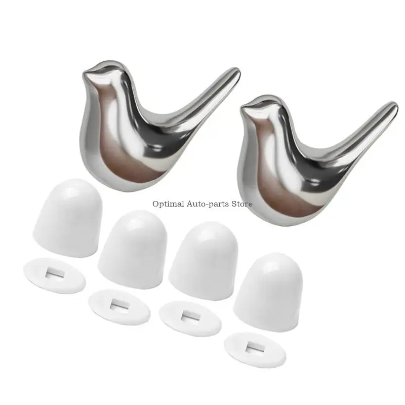 ABS セラミック装飾トイレボルトキャップ鳥デザインキャンピングカー浴室隠しさびたボルトクイックインストールホームアップグレード