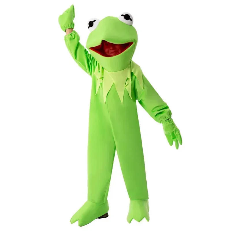 A Litter Of Bears Muppets Green Animal The Frog Child Costume Kids Fancy Dress Kermit Puppet Jumpsuit S 2025 New