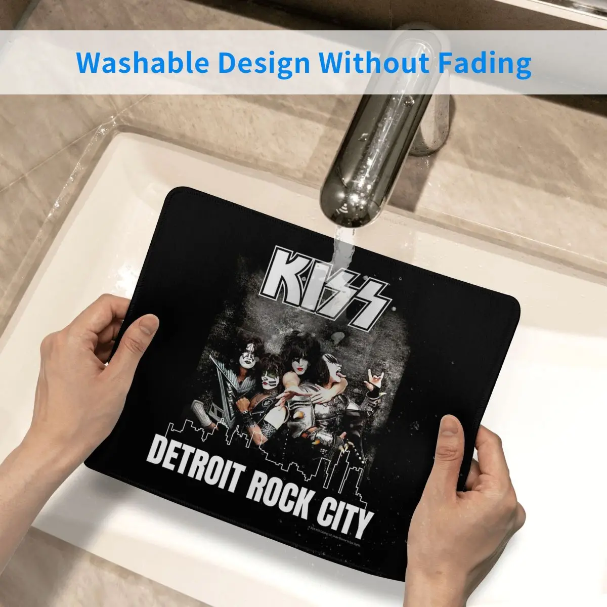 Kiss Band Detroit Rock City Mouse Pad Computer Keyboard Mouse Mat Gaming PC Laptop Desk Mat Office Accessories Table Mats
