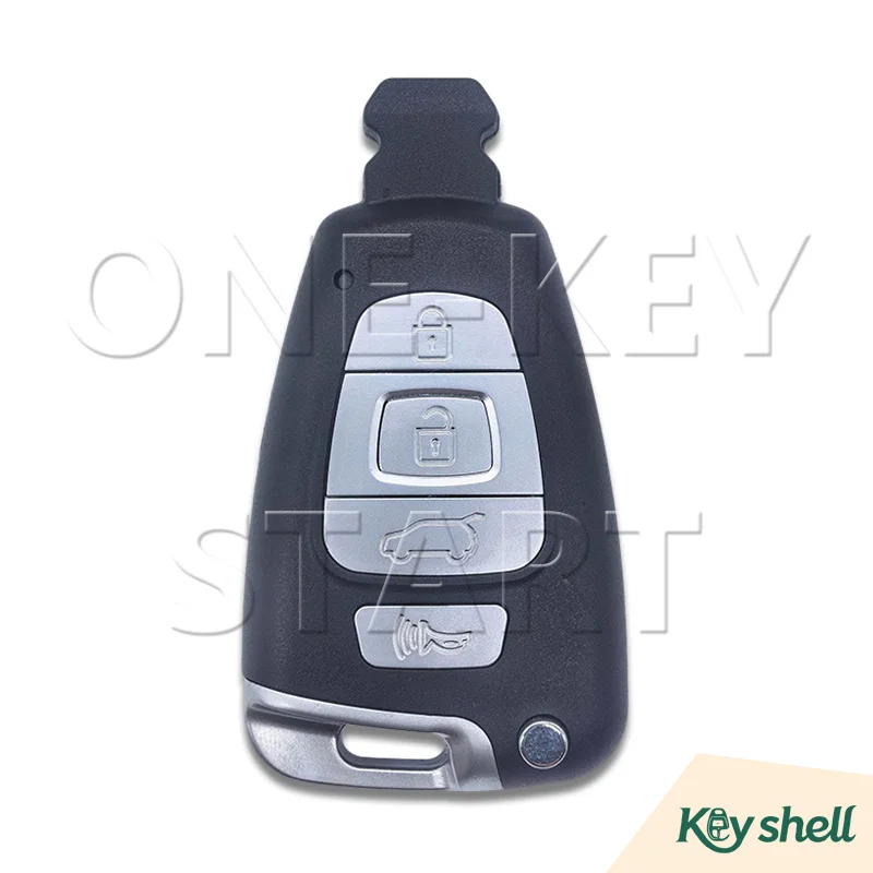 Für Hyundai Veracruz 2007-2012 4-Tasten-Autofernbedienungs-Ersatzschlüsselgehäuse mit ungeschnittenem Schlüsselblatt 【EIN-TASTEN-START】 – Detail 5
