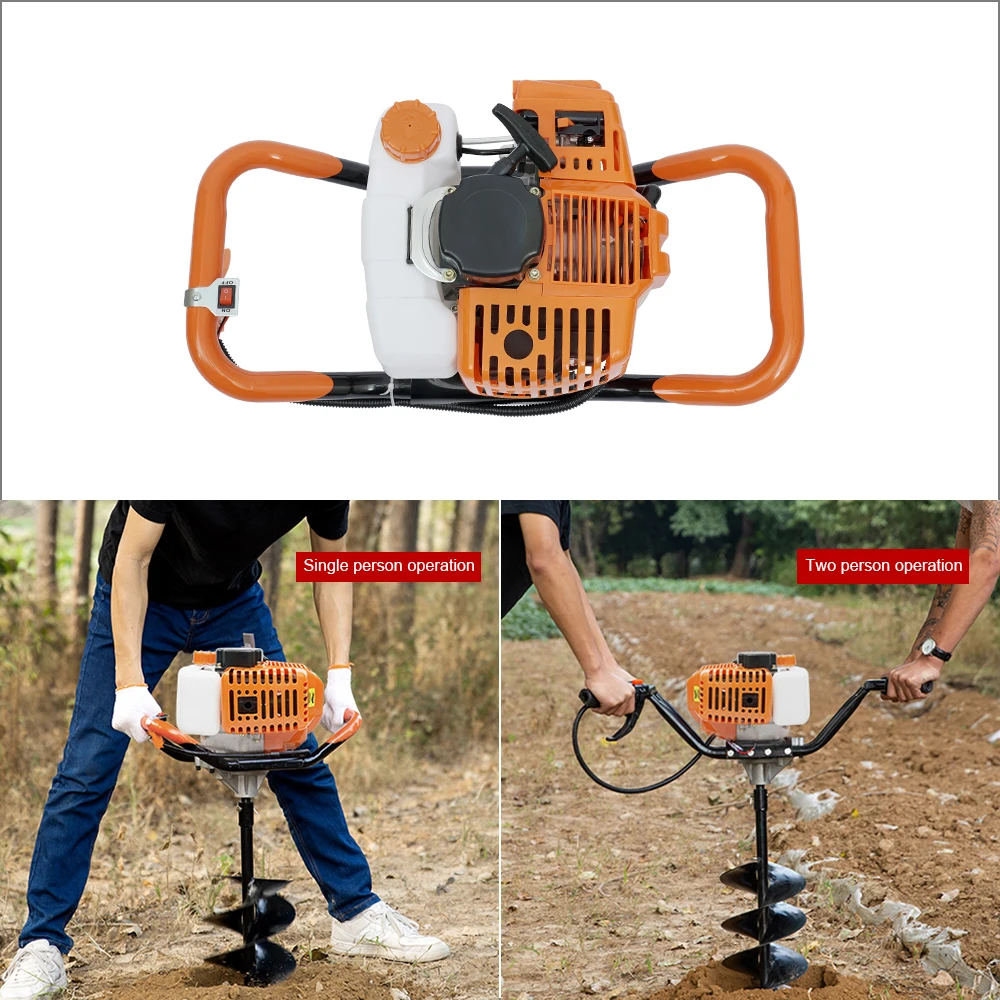 Imagem -05 - Post Hole Digger para Jardim Powered Terra Terra Auger Borer Terra Bits Gasolina 71cc 52cc 8