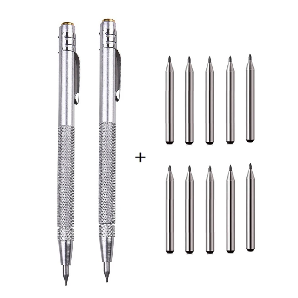 10Pcs Scriber Pen Tungsten Carbide Engraving Pen Marking Carving Scribing Marker For Glass Ceramic Metal Woodworking Tools