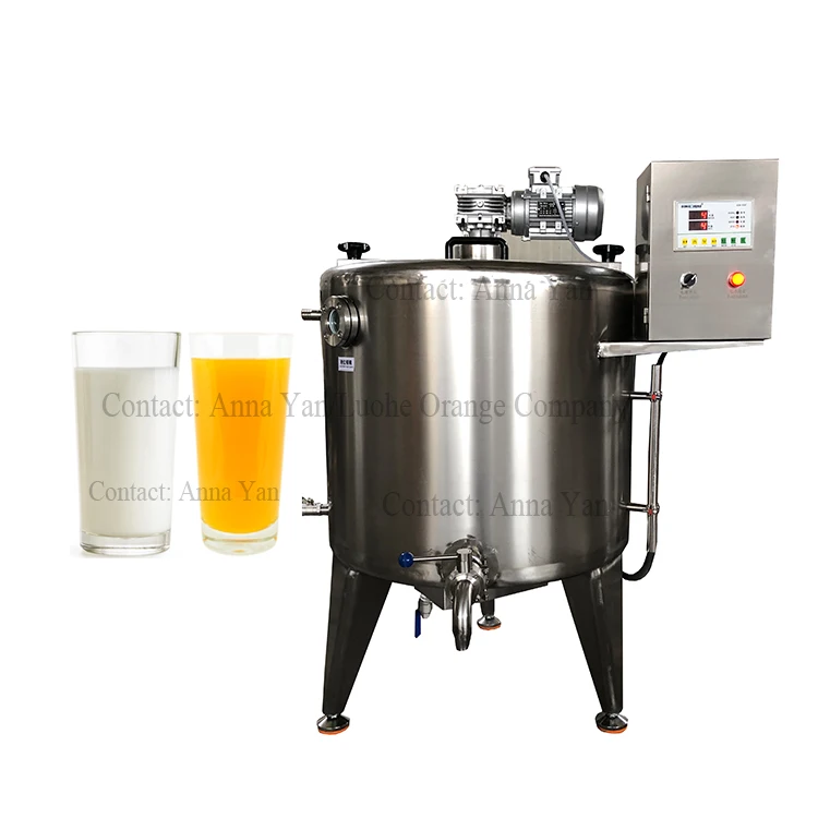 

High quality 35-90c temperature adjustable fresh milk goat milk hot water heating mixing machine