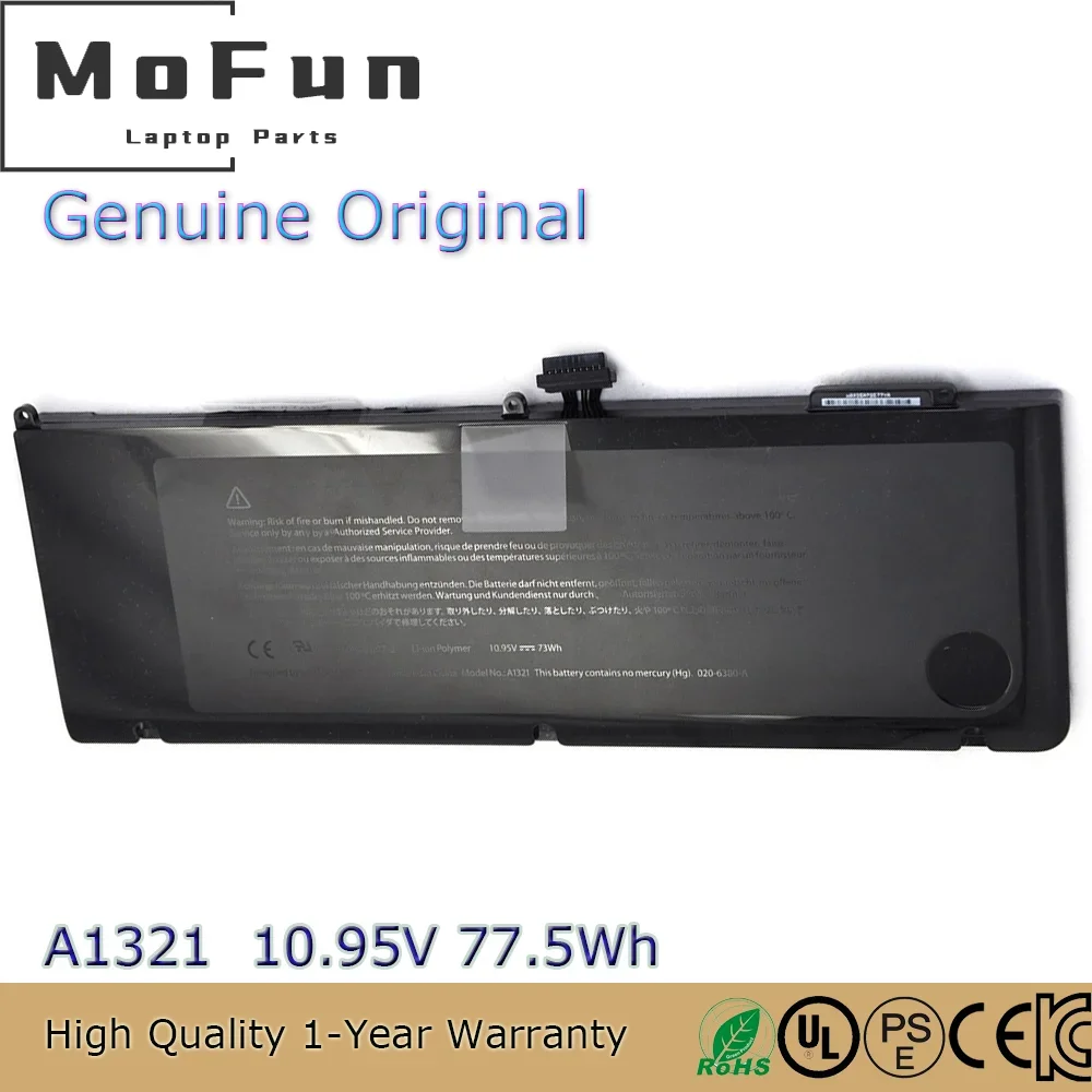 

Original A1321 10.95V 77.5Wh Laptop Battery for Apple MacBook Pro 15" A1286 Mid 2009 Mid 2010 MC118LL/A