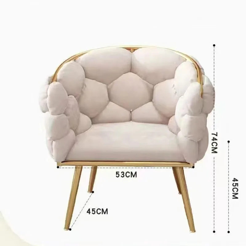 Beautiful European Dining Chairs Modern Nordic White Desk Chair Linen Vintage Chaises Salle Manger Light Luxury Style Furniture