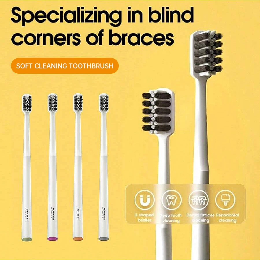 

2/3pcs Manual Toothbrush U-shaped Specifically for Orthodontics Deep Tooth Cleaning Dental Braces Cleaning Men Women