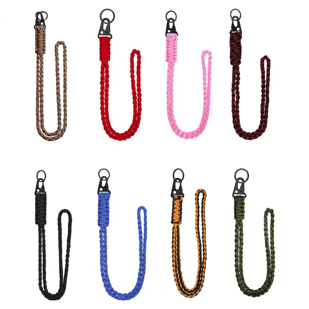 

Braided Lanyard Paracords Lanyard with Buckle Hanging Rope for Keychain Necklace ID Card Badge Holder Whistles Strap