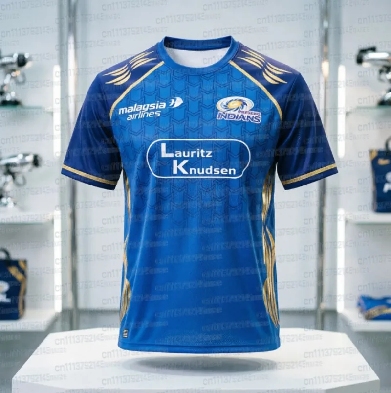 2026 Mumbai Indians Cricket 3D-Druck Trikot Shirt Sommer Sport T-Shirt Training Atmungsaktiv Schnelltrocknend Sweatshirt Familien-Set
