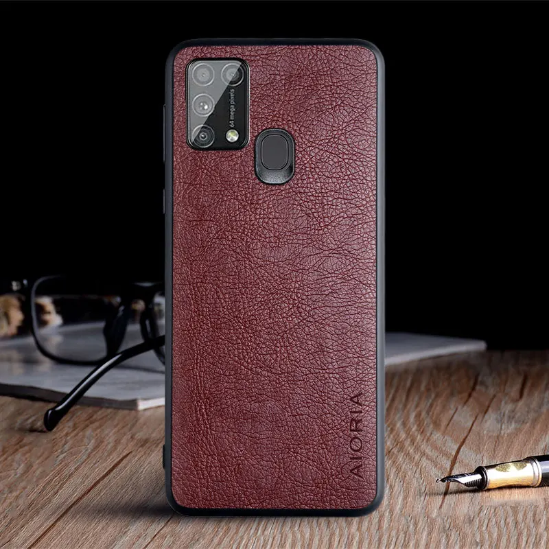 Case for Samsung Galaxy M31 funda luxury Vintage Leather skin coque phone soft cover for samsung galaxy m31 case capa