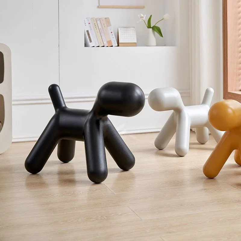 Joylive Simple Creative Animal Shape Toy Personality Dog Chair Plastic Door Shoe Stool Lounge Chair for Living Room