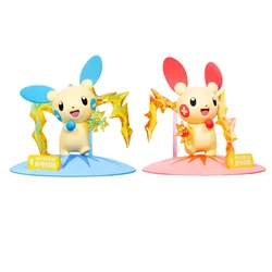 Pokemon Anime Action Figures Plusle and Minun Doll Funism Genuine Original Desktop ornaments Model Toy  Birthday Gift