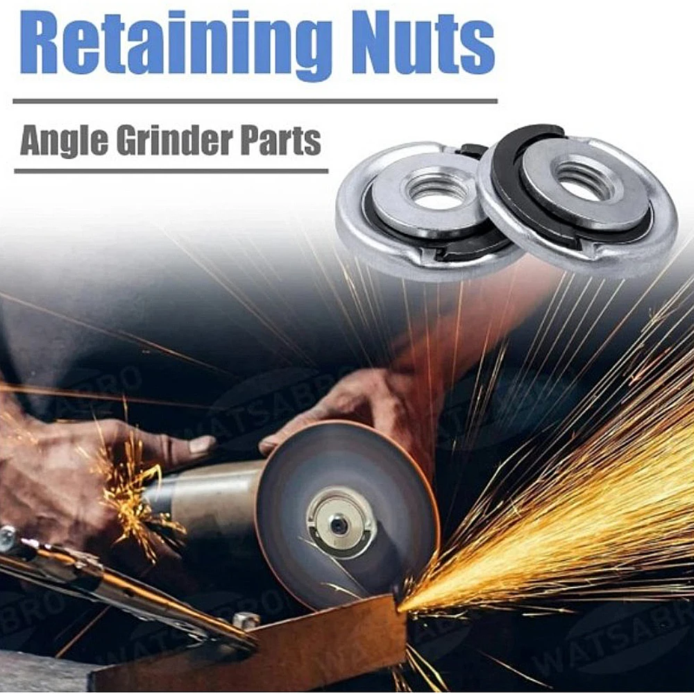 M14 Angle Grinder Quick Release Self-Locking Grinder Pressing Plate Flange Nut Power Chuck for Replacement/Fixing Cutting Discs