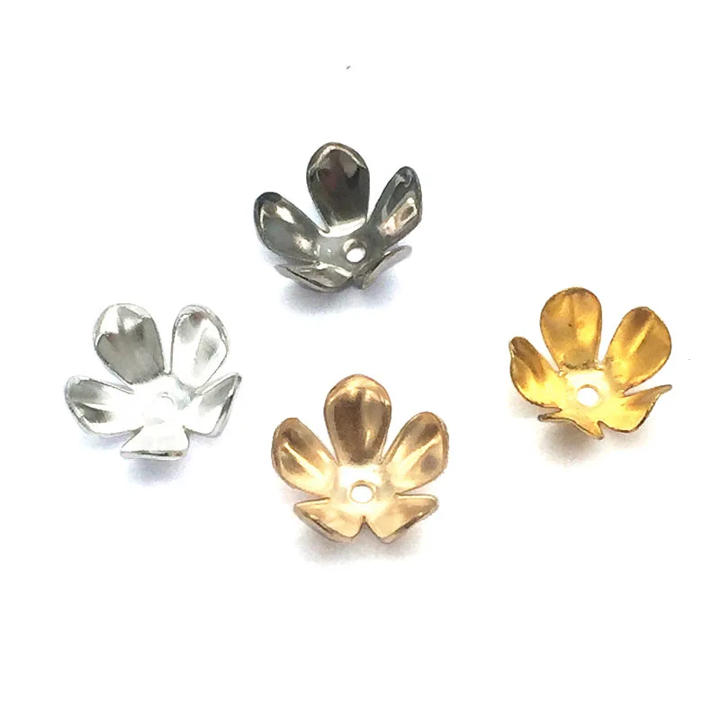 

50Pcs/lot 8mm Alloy Flower Petal Bead Caps End Beads Spacers For Jewelry Making