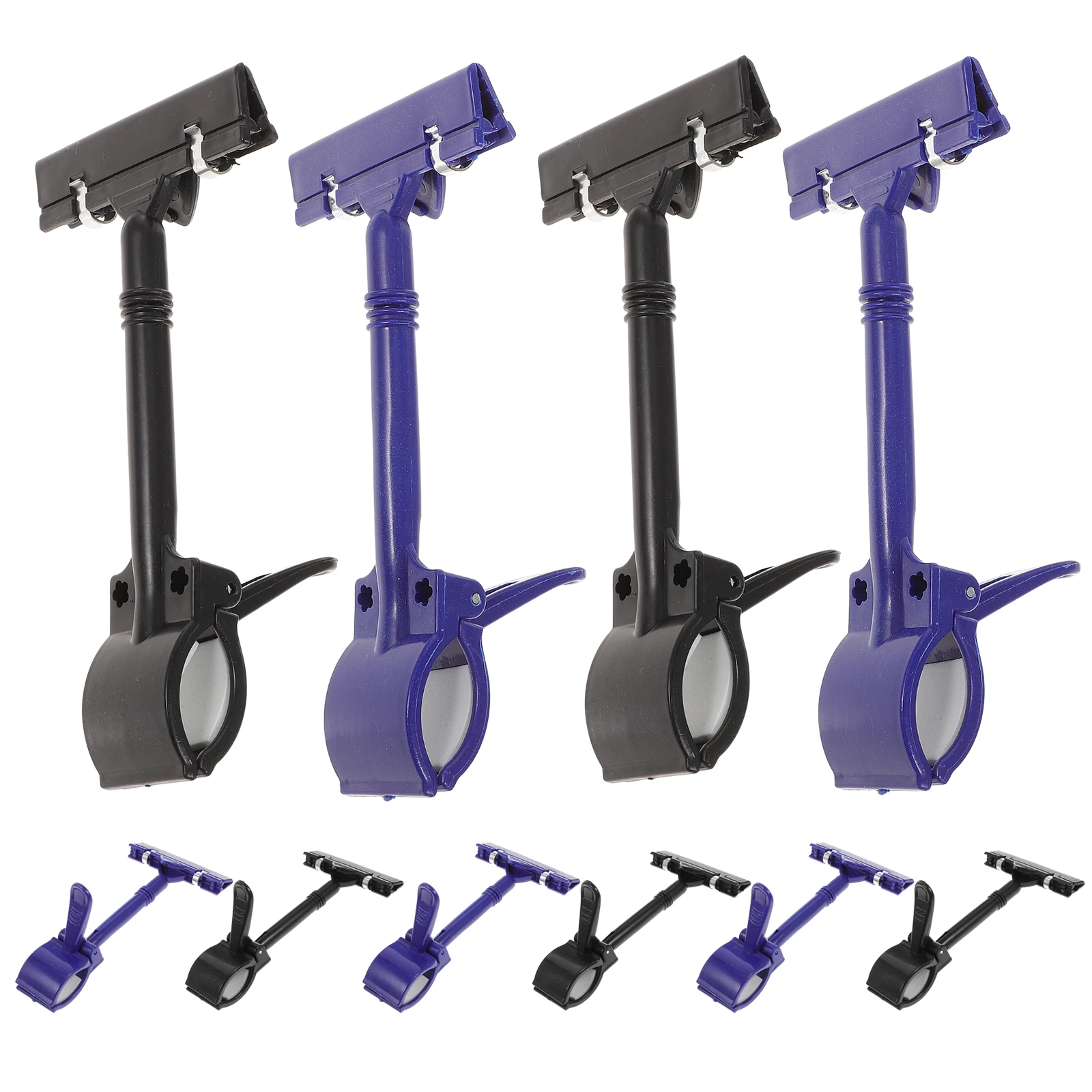 

10 Pcs Price Clip Double Head Shelf Tag Holder Display Label Merchandise Sign Clips Plastic
