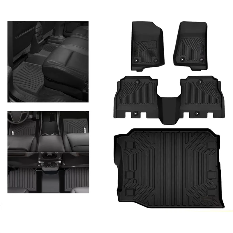 

TPE Floor Mats For Jeep Wrangler JL Unlimited 4-Door 2018-2024,All Weather Protector Car Liners&Trunk Mat waterproof Accessories