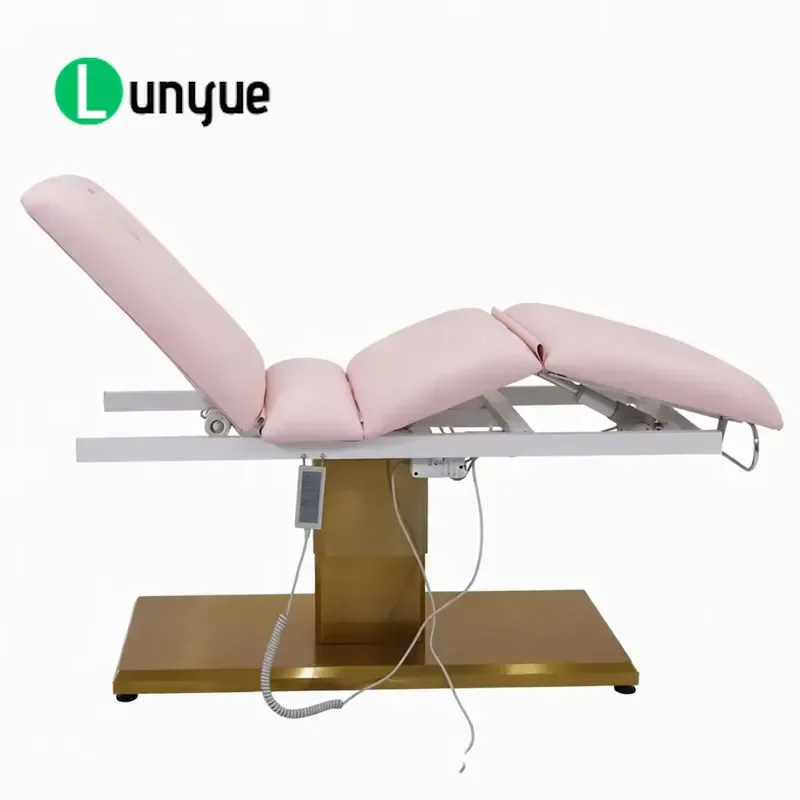 Commercial Electric Massage Bed 3 Motor Metal Frame PU Leather Modern Foldable High Density Sponge Spa Table for Beauty
